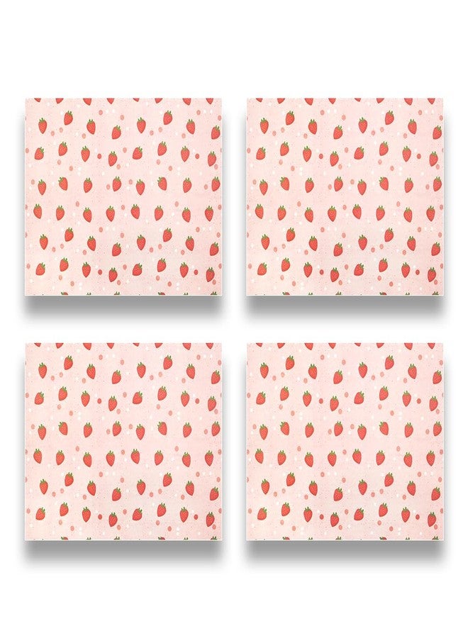 Geluode Strawberry Wrapping Paper, Pink Strawberry Gift Wrap Paper for Birthday, Baby Shower, Summer Hawaii Theme Party, Aloha Luau Pool Party, Holiday, 4 Sheets Folded Flat 20x28 inches - Image 3